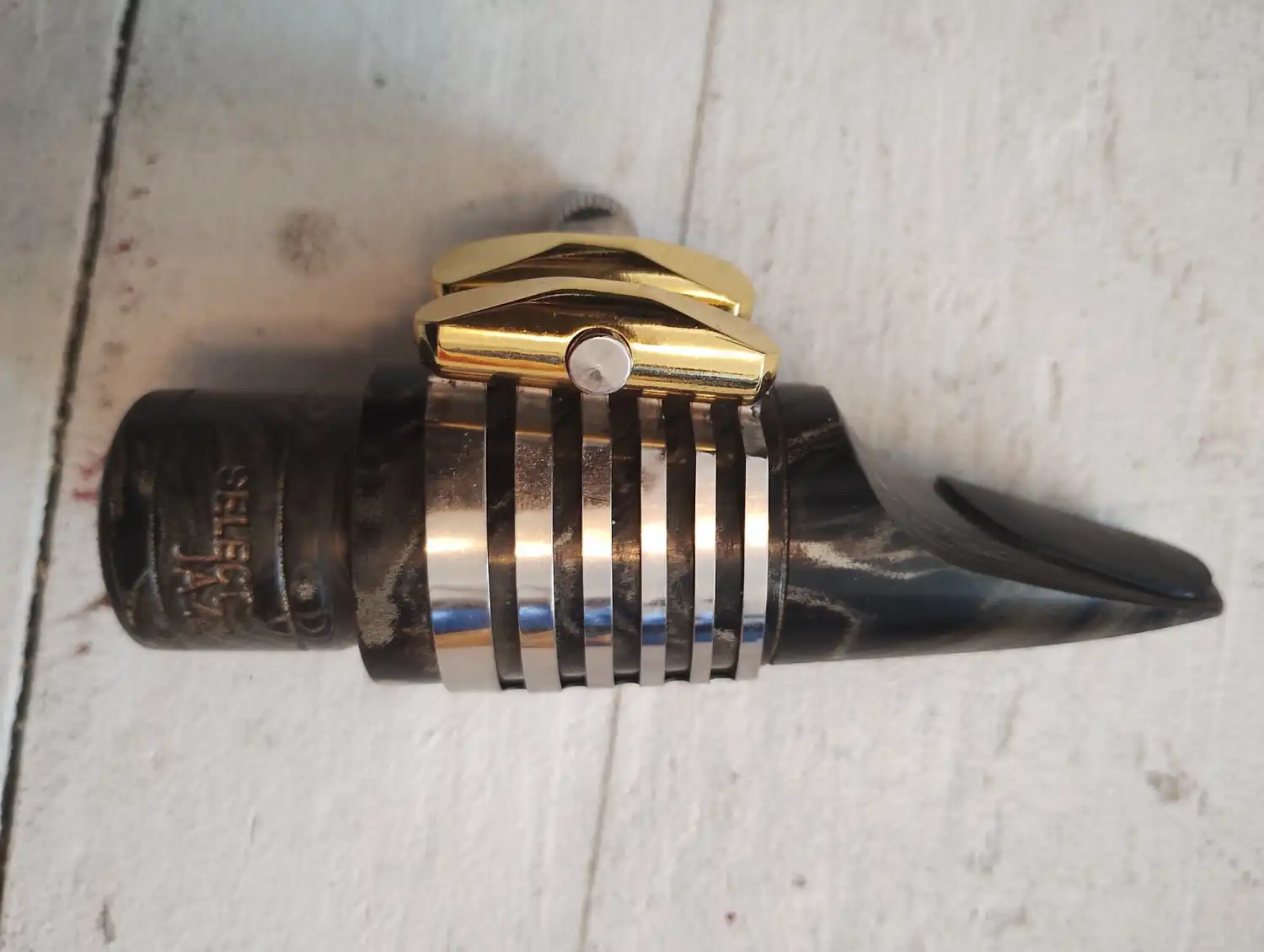 D'Addario Jazz Select Tenor 7 (marbled) w/Rovner Platinum style ligature