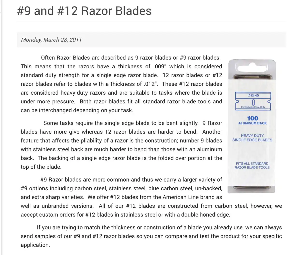 Tech/maintenance - Single edged razor supplier UK | Page 2 ...