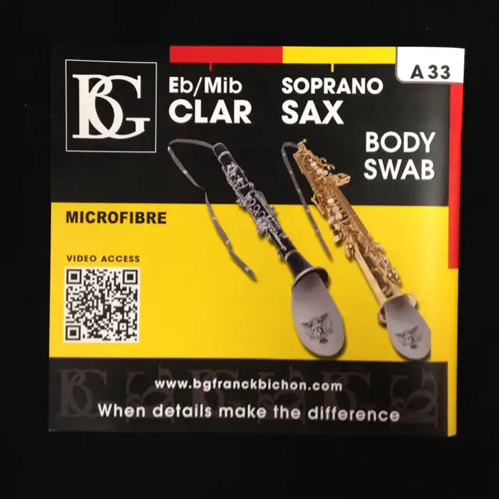 Saxophone Neck Cleaner - Dual-End Brush & Swab For Sax Cleaning, Flexible Wire Handle