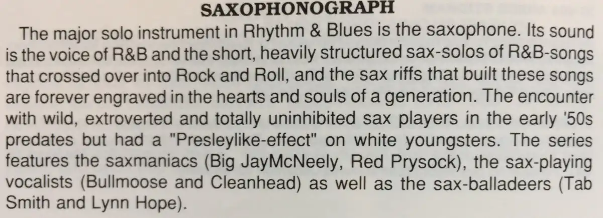 Great Players - Who gets your vote for best rock n roll sax ...